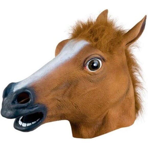 Creepy Horse Halloween Mask Extremely Funny Jokes Masquerade Scary - Picture 1 of 7